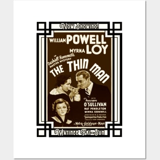 The Thin Man (Sepia/Frame) Posters and Art